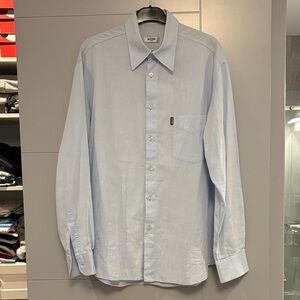 Moschino Light Blue Long-Sleeve Dress Shirt